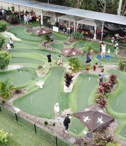 Aerial view of Mt Gravatt Mini Golf