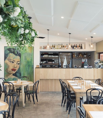 Inside seating at Pawpaw Cafe East Brisbane