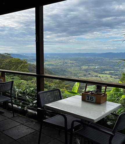 Verandah view at Pitstop on Mt Mee 