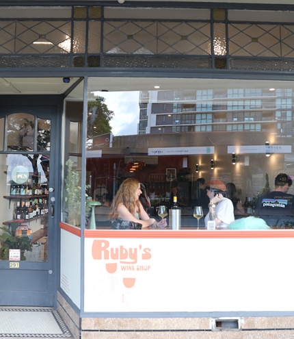 Entry to Ruby's Wine Shop