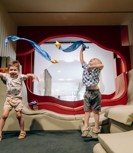 Kids playing in The Corner