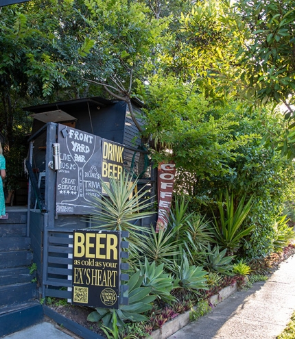 Staircase leading into Front Yard Bar Auchenflower
