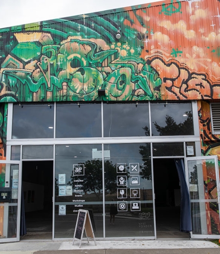 Exterior of Warehouse Cafe