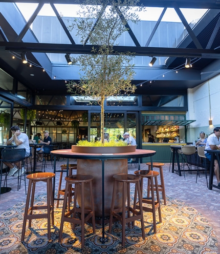 Table in centre of Zephyr Bar West End