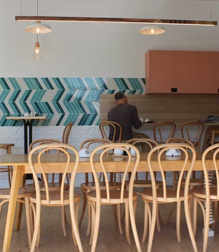 Interior of Ginger and Lime Café, Birkdale