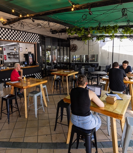 Customers at Eat at Billy's