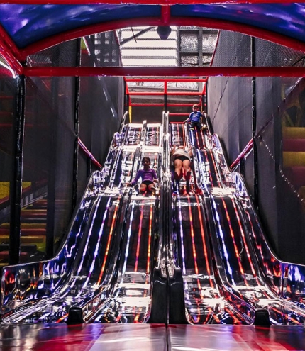 Big slide in adventure park