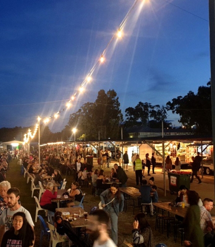Night scene of Mt Gravatt Street Food