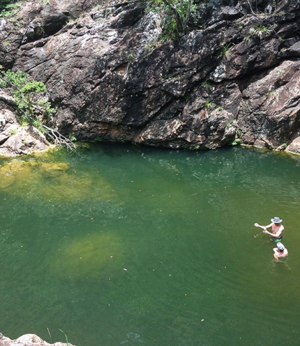 People swimming in Rocky Hole Mt Mee