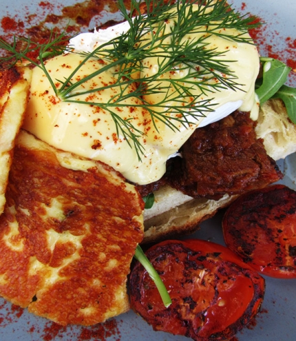 Breakfast on a plate at Smoked Paprika