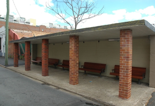 Secon world War Air Raid Shelters turned into bus stops in Teneriffe