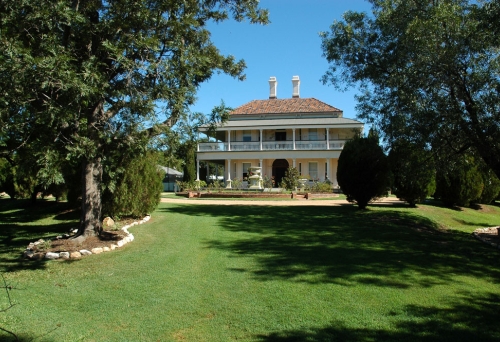 Sprawling gardens leading to Glenlyon house in Ashgrove