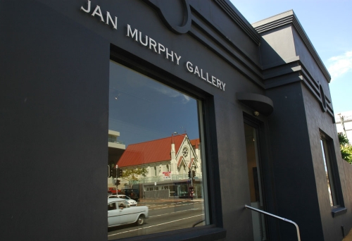 Jan Murphy Gallery shop front and window on Brunswick St 