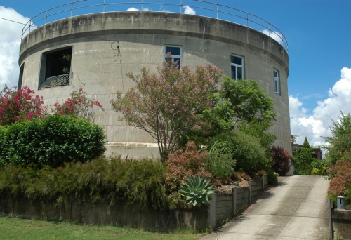 Water tower transformed into a house called Reservoir House in Balmoral