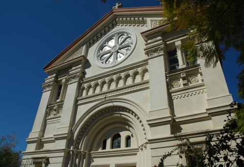 Exterior of Saint Mary's Catholic Church facade in  South Brisbane 