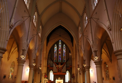 Inside Saint Stephen's Cathedral in Brisbane.