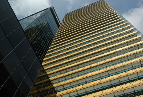 Santos building and skyline in Brisbane 