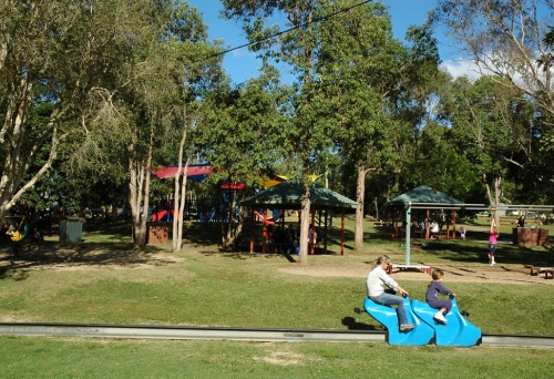 Playground equipment inside Underwood Park  
