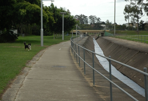 Part of Annerley bikeway path 