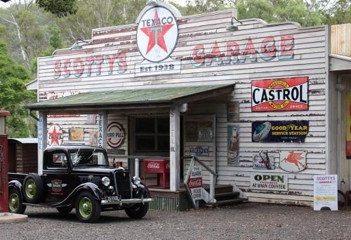 Old garage at The Barn and Scotty’s Garage Lockyer Valley