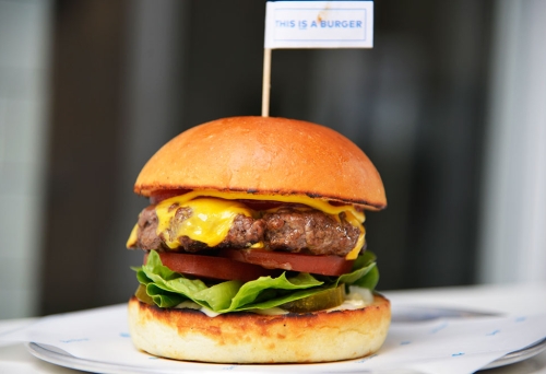 Burger at Ben's Burgers Winn Lane Fortitude Valley
