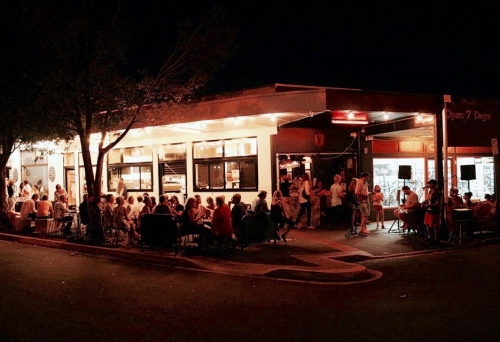 Night view of Cardigan Bar Sandgate