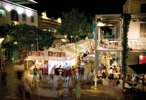 Night view of The Collective Markets South Bank