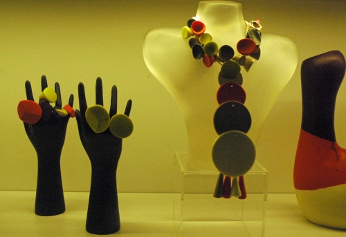 Jewels in window of Dinosaur Designs in Wintergarden Brisbane