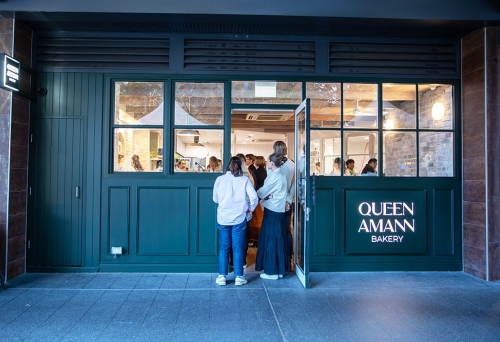 Front of Bakery at Queen Amann Bakery 