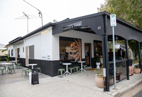 Front of Goldie Espresso 