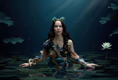 Lady sitting under the water - Rusalka Opera Queensland