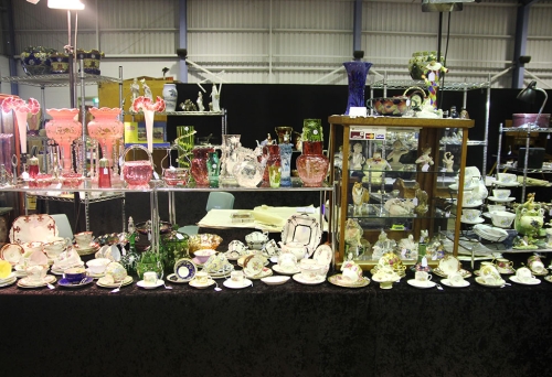 Wares on display at Albion Antique & Collectables Fair