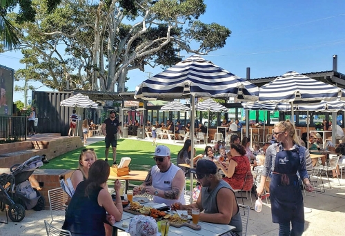 Beer garden at Waterloo Bay Hotel Wynnum