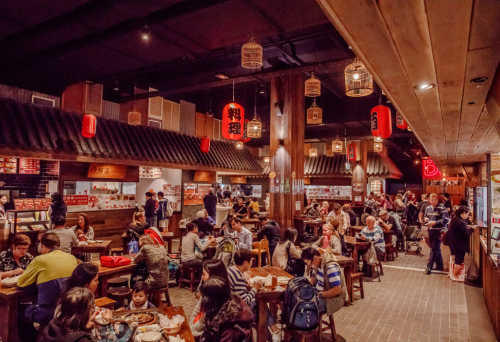 People dining inside 8 Street at Westfield Mt Gravatt