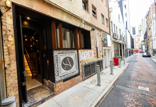 Exterior of Antico cocktail bar Brisbane CBD bar 