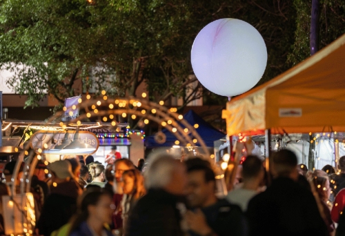 Crowd at City After Dark Markets