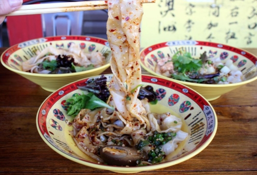 Plate of nnodles, Biang Biang Fresh Noodle Fortitude Valley