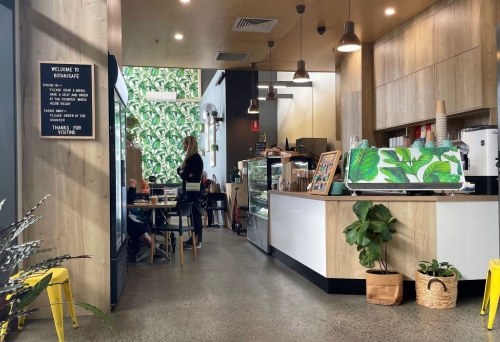 Counter inside Botanicafe Moorooka