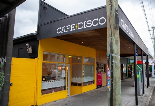 Exterior side view of Cafe Disco