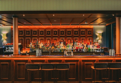 Alcohol bottles on the bar at Club Felix Brisbane CBD