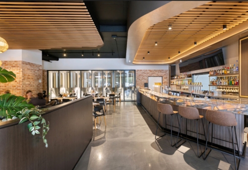 Internal bar area at Crafty Monk Brewing