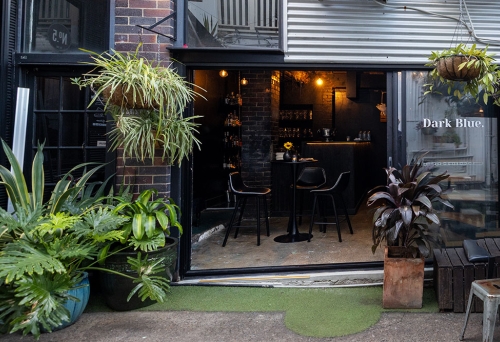 Entrance to Dark Blue Wine Bar Fortitude Valley