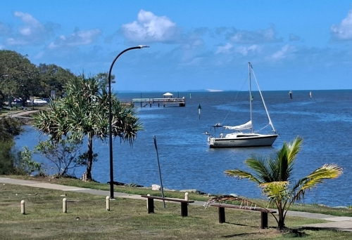 View of water from Deck Bar 