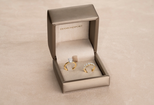 Two diamond rings in a box, Diamondport Jewellers Brisbane City