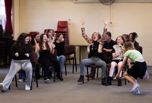 Students learning to act at the Brisbane Arts Theatre Youth Education Workshops