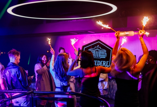 A group of people partying at Enigma Functions Fortitude Valley