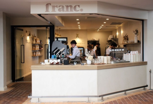 Counter inside Franc, New Farm