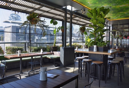 Courtyard seating at Burger Urge Windsor