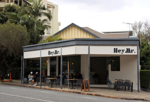 Exterior of Hey Mr Cafe, New Farm 