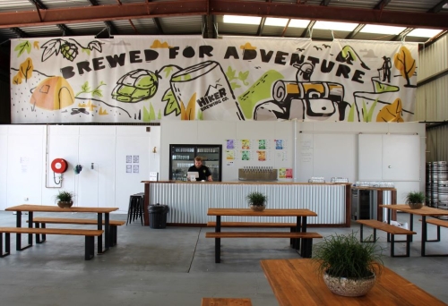 Inside seating at Hiker Brewing, Salisbury